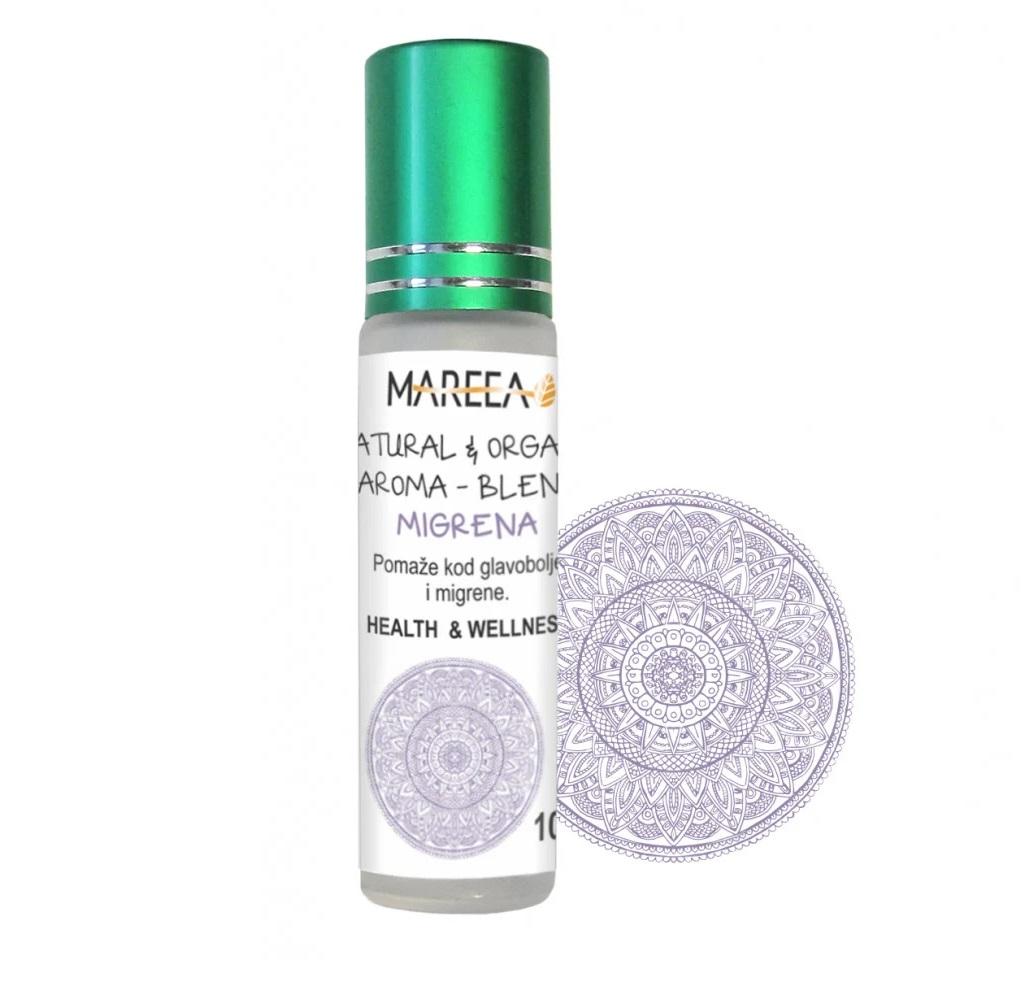 Mareea Prirodni aromaterapijski roll-on protiv migrene i glavobolje, 10 ml