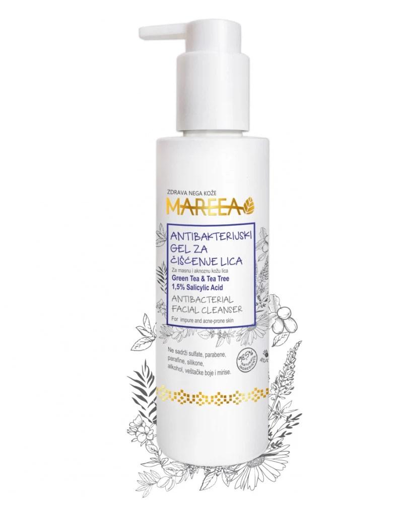 Mareea Antibakterijski gel za čišćenje lica za masnu kožu, 120 ml