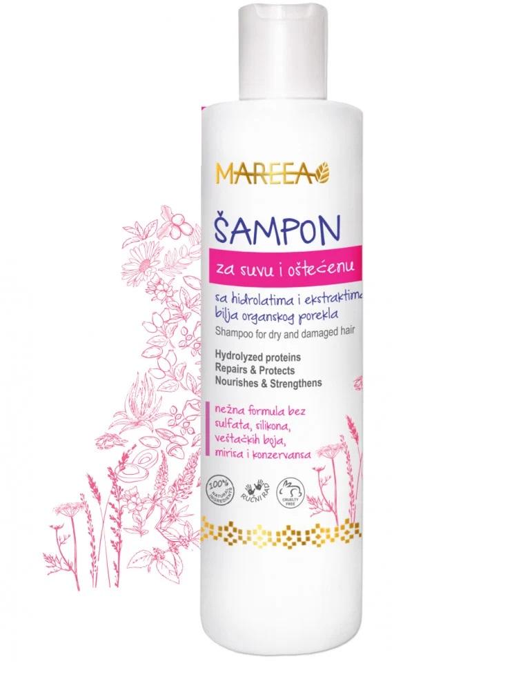 Mareea Biljni šampon za suvu i oštećenu kosu, 270 ml