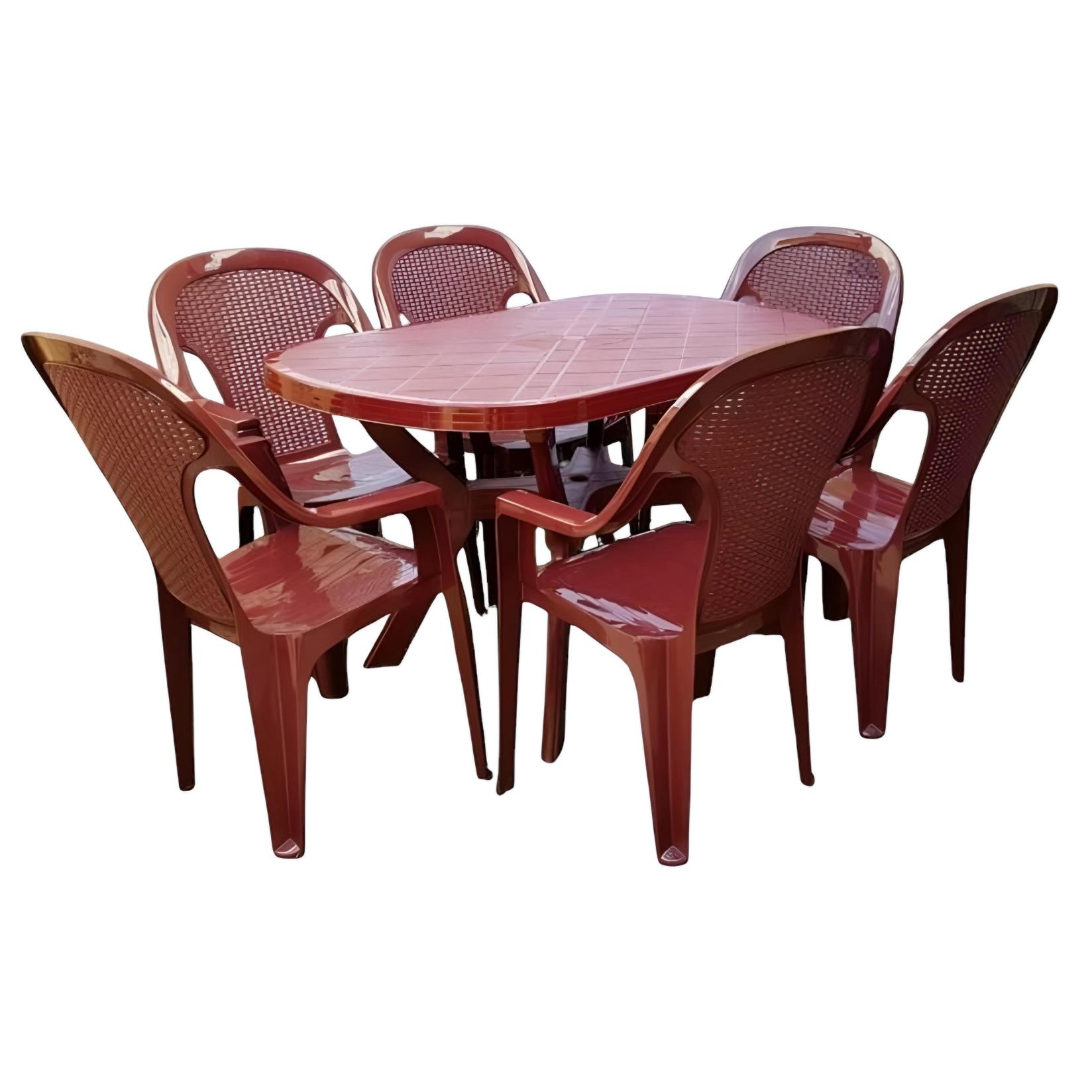 SANJA IPPI Baštenski set Valentina, Sto + 6 stolica, Zeleni