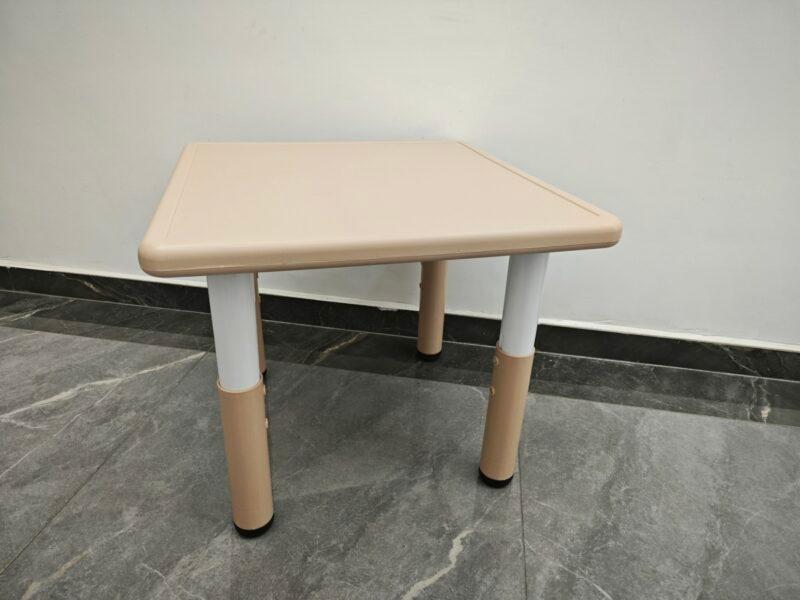 FEELKIDS Podesivi sto za decu, 60 x 60 x 48-60 cm, Bež