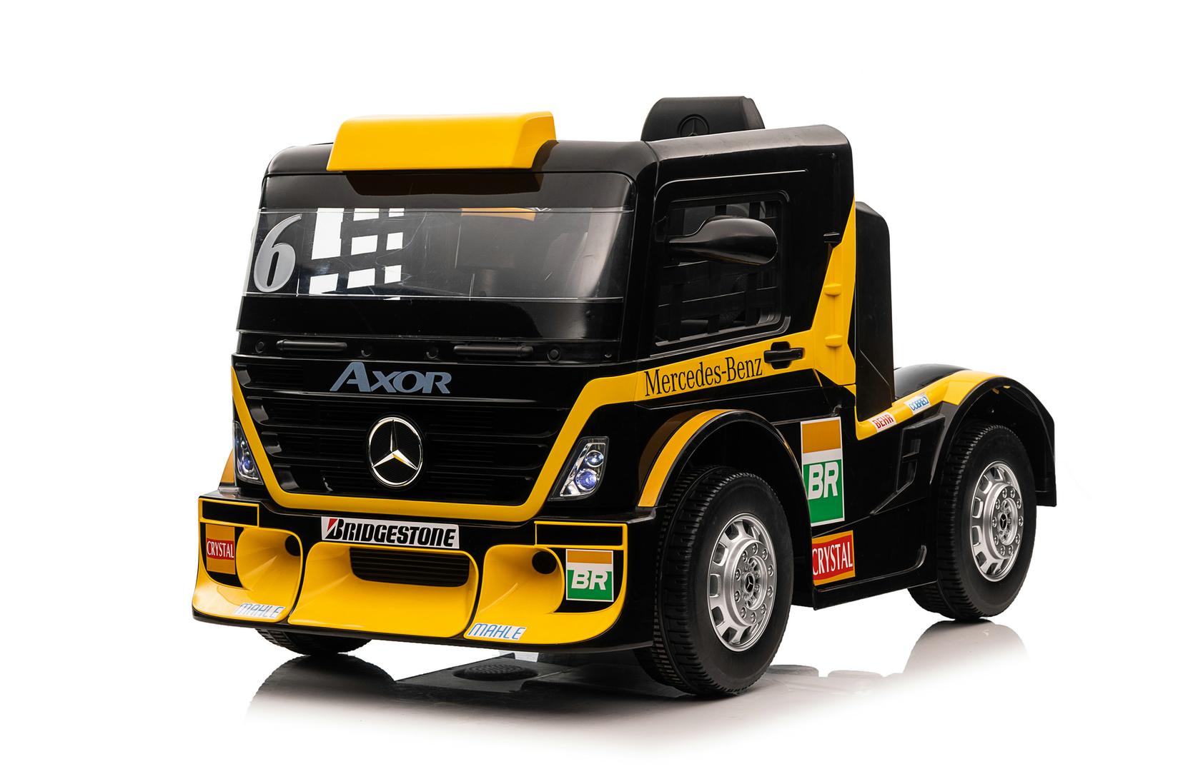 Premium Stil Dečiji kamion na akumulator Mercedes Axor, Premium Oprema, Žuti