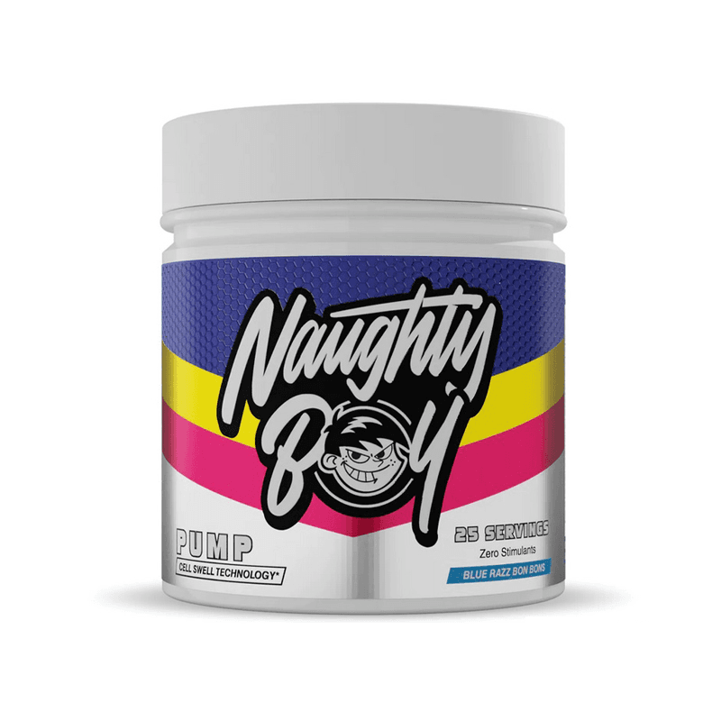 Naughty Boy Pump Pre-Workout,Ukus Blue Raz Bon Bons, 400g