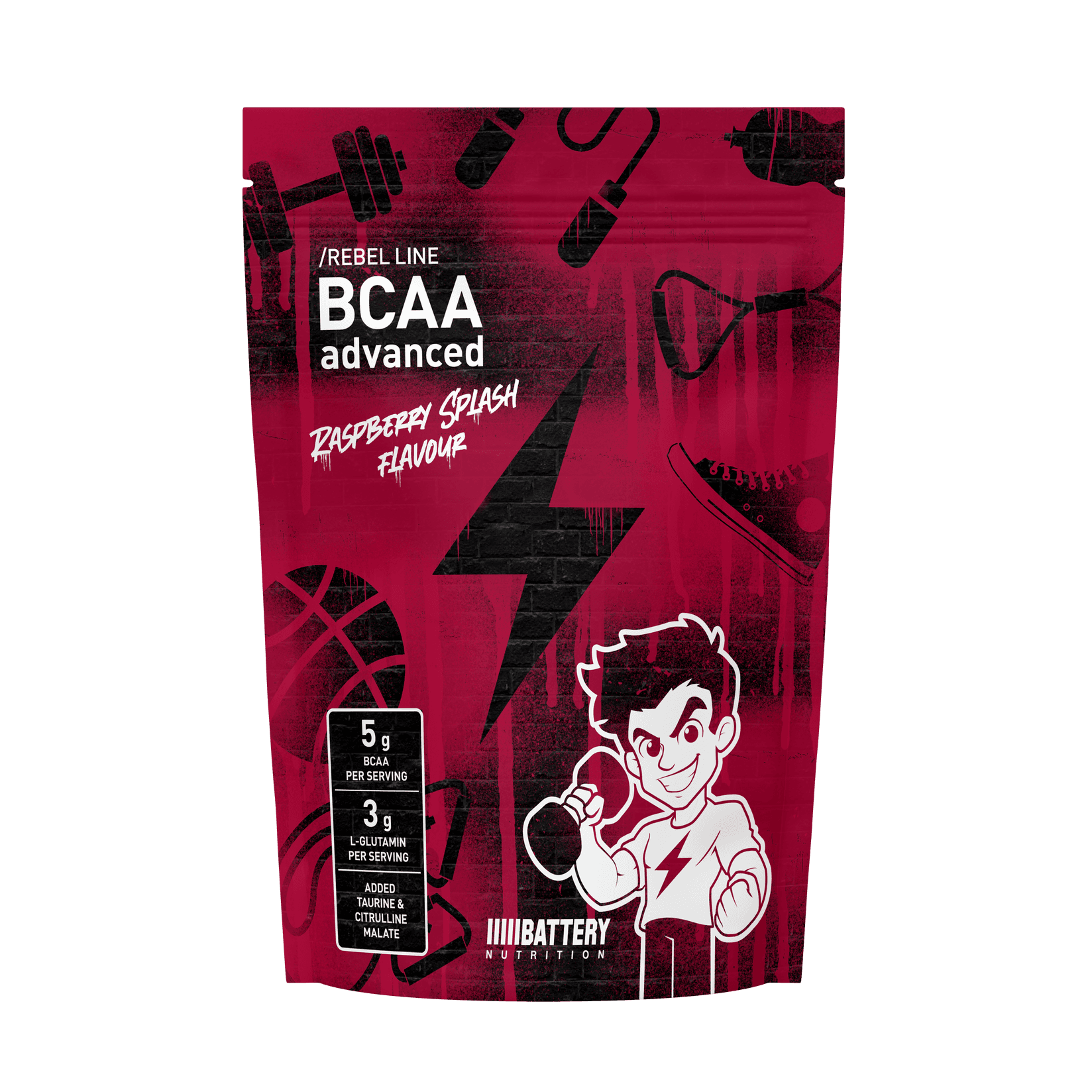 BATTERY BCAA - malina 380g