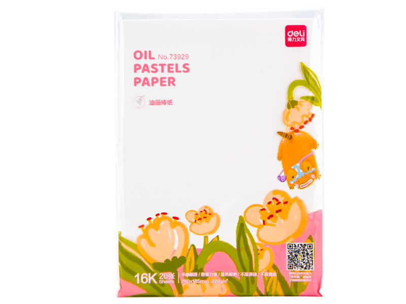 DELI Papir za crtanje uljanim bojama 73929, A4, 20 listova, Beli