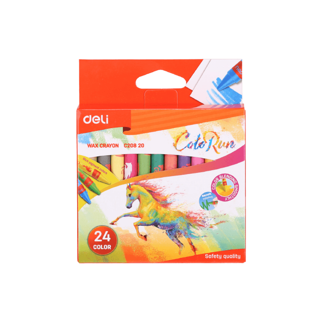 DELI Okrugle voštene boje EC20820, 24 komada