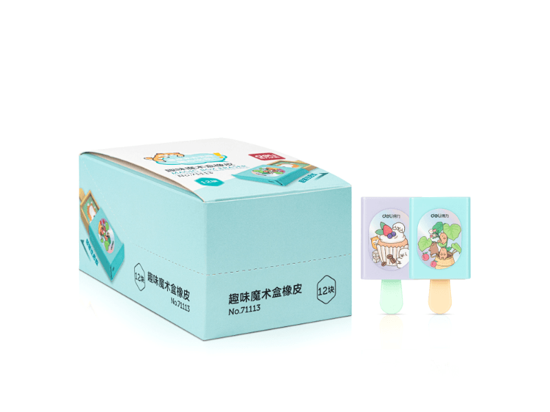 DELI Set gumica za brisanje sladoled 71113, 67x35x18 mm