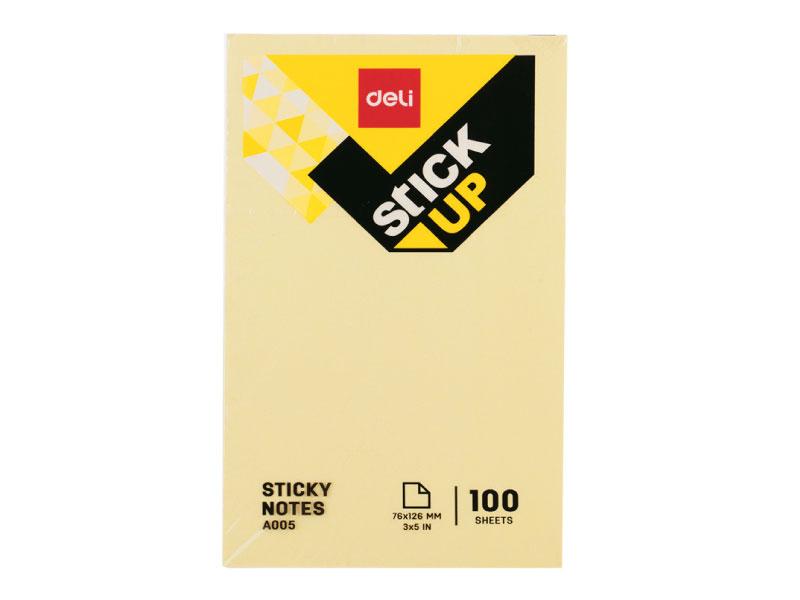 Deli Blok stikeri za indeksiranje EA00553, 76x126mm, 100 listova, Žuti