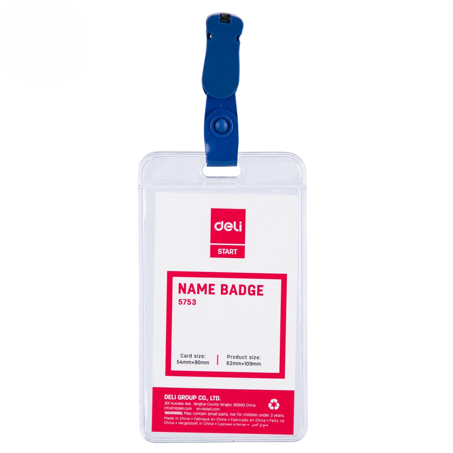 Deli Uložak za ID karticu sa štipaljkom E5753, Vertikalni, 54x90mm, 50 komada