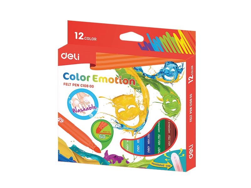 DELI Flomasteri Color kids mixi vrh EC10800, 12x6 mm