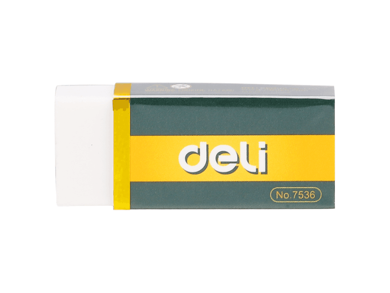DELI Gumica za brisanje Tpr E7536, Bela