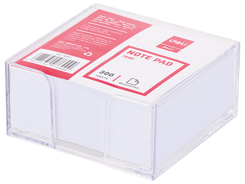 Deli Stikeri sa stalkom 7600, 91x87mm, 300 lista, Beli