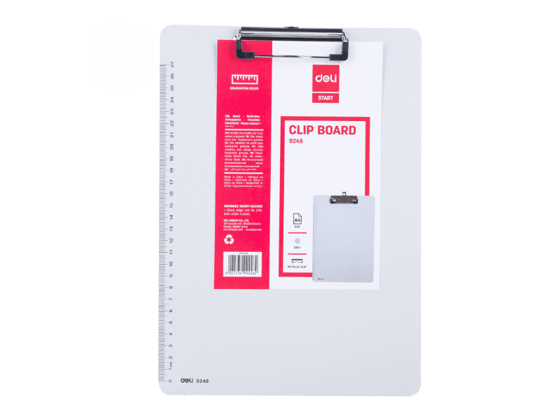 Deli Ataše mapa sa lenjirom i metalnom klipsom E9248, 314x226x35mm, Beli