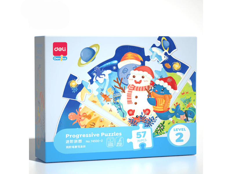 DELI Progresivne puzzle 74500-2, Nivo 2, 57 delova