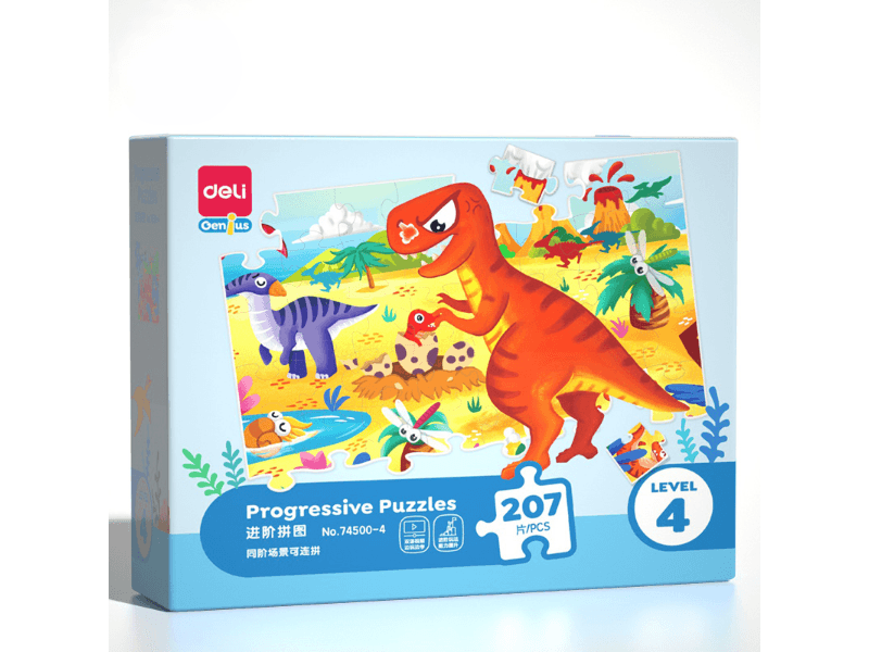 DELI Progresivne puzzle 74500-4, Nivo 4, 207 delova