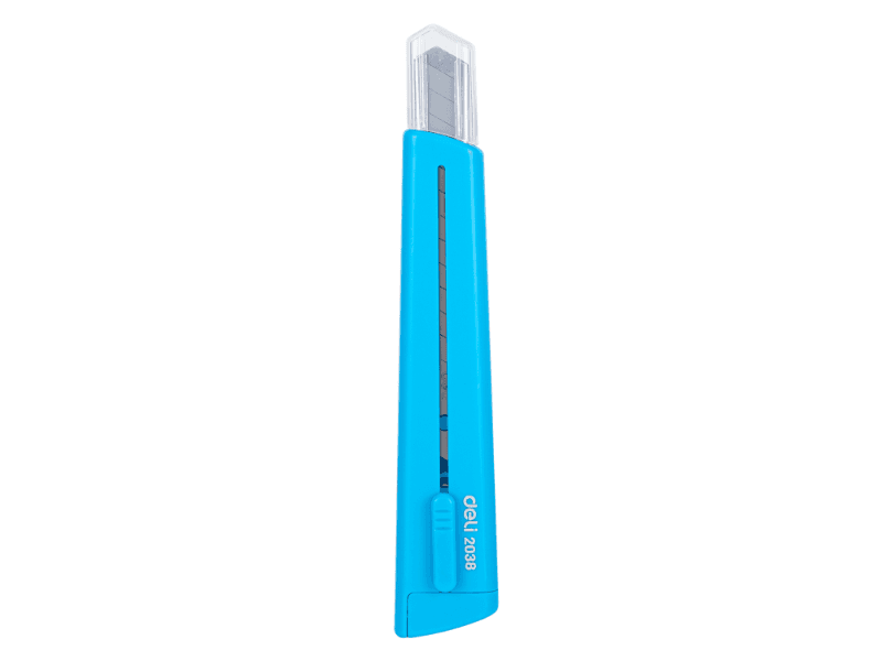 DELI Skalpel sa metalnom vođicom E2038, 9mm, Plavi