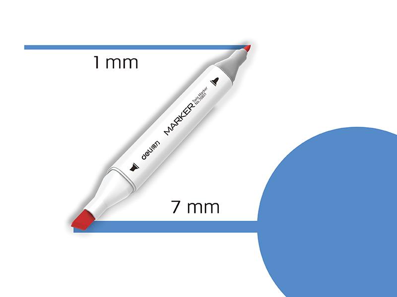 Deli Marker sa dva vrha Sketch 74 70801A-74, Brilijantin plavi