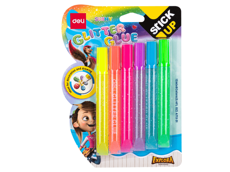 DELI Lepak glitter Neon EA71301, 6x12 ml