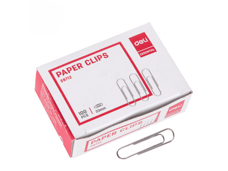 Deli Spajalice za papir E39712, Niklovane, 33mm, 100 komada