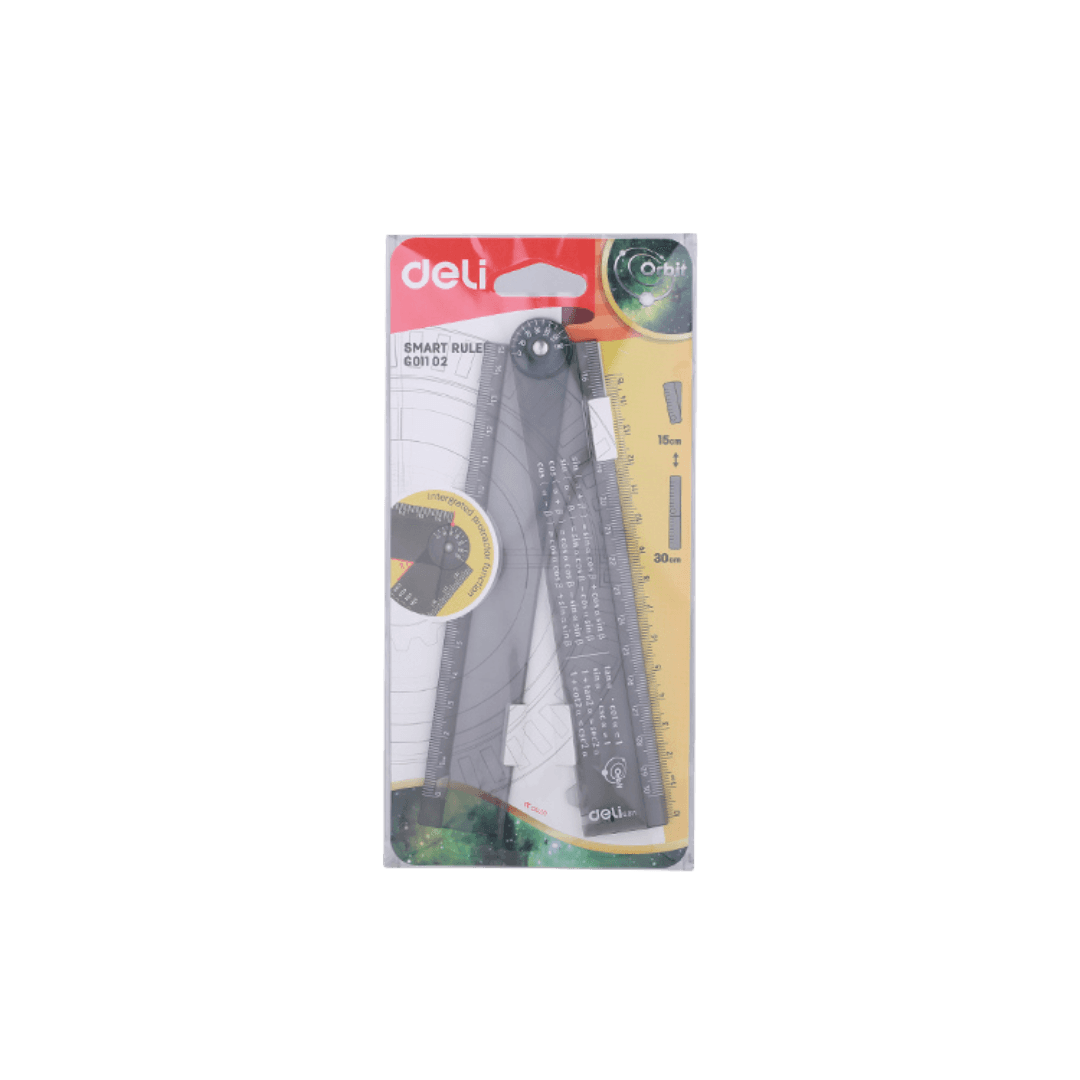 DELI Sklopivi lenjir uglomer EG01102, 30 cm, Crni