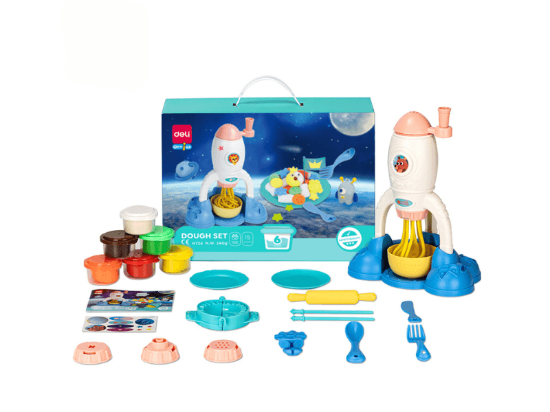 Deli Set 3D mase za moDeliranje Raketa špagete EH724, 19 komada