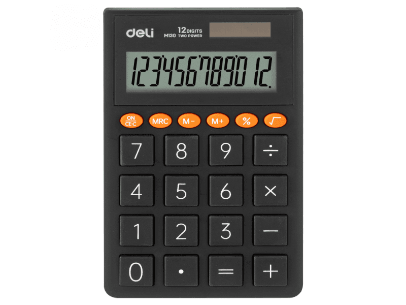 DELI Kalkulator EM130, Crni