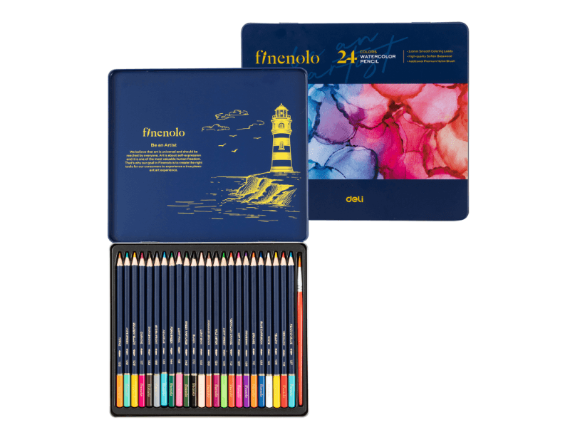 DELI Drvene vodene bojice EC129-24, 24/1