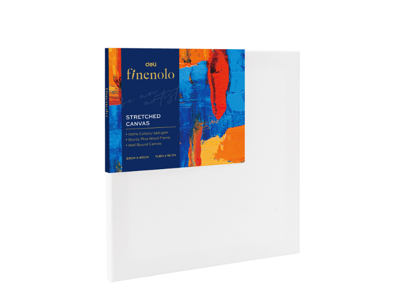 DELI Slikarsko platno na ramu EC279-7, Pamuk, 280 g/m2, 30x40 cm, Belo