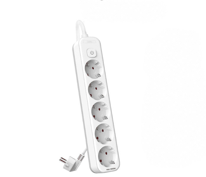 DELI Produžni kabal ET437, 5 utičnice, 1.8m, Beli