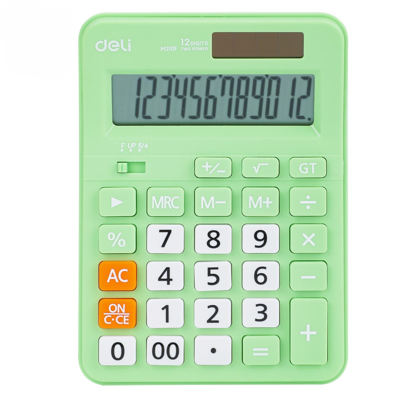 DELI Kalkulator EM210, Zeleni