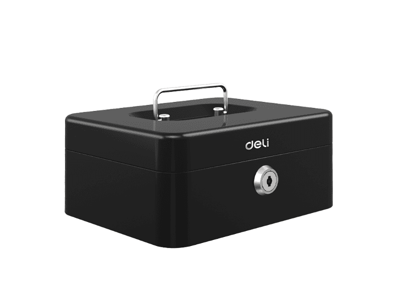 DELI Kasa za novac ET500, 20x16x9cm, Crni