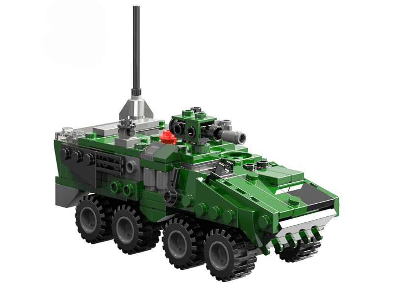 DELI Kreativni blokovi za slaganje Tenk EH738, Zeleni