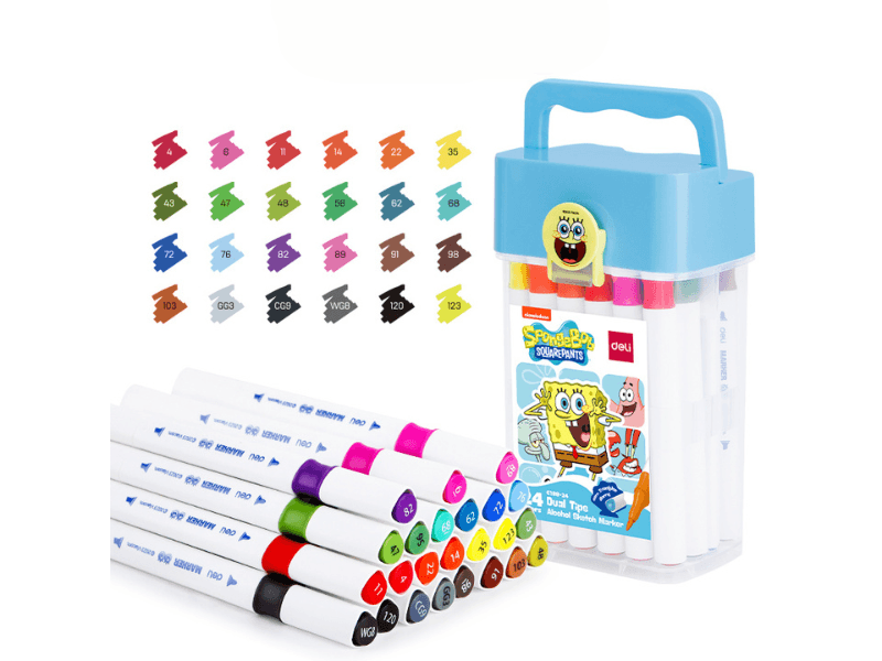 Deli Set markera Sunđer Bob Sketch EC188-24, 24 komada