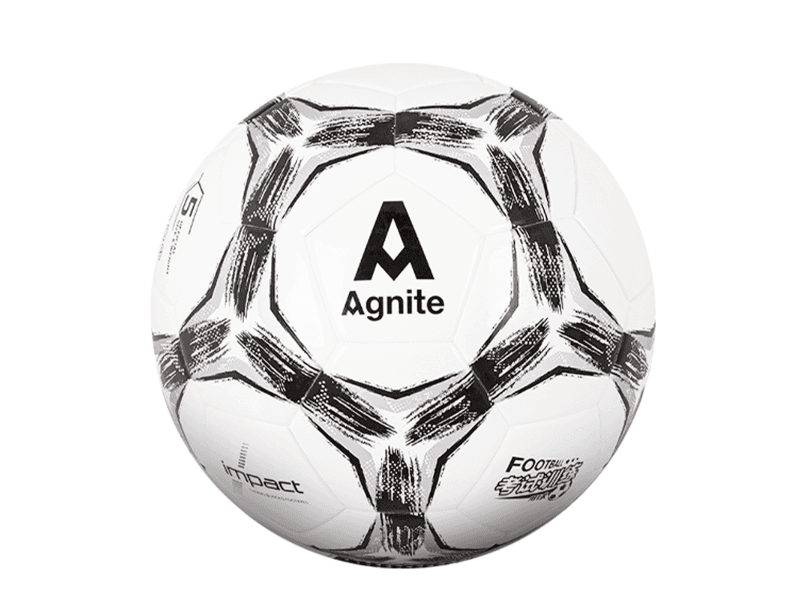 AGNITE Lopta za fudbal  F1247, Belo - crna