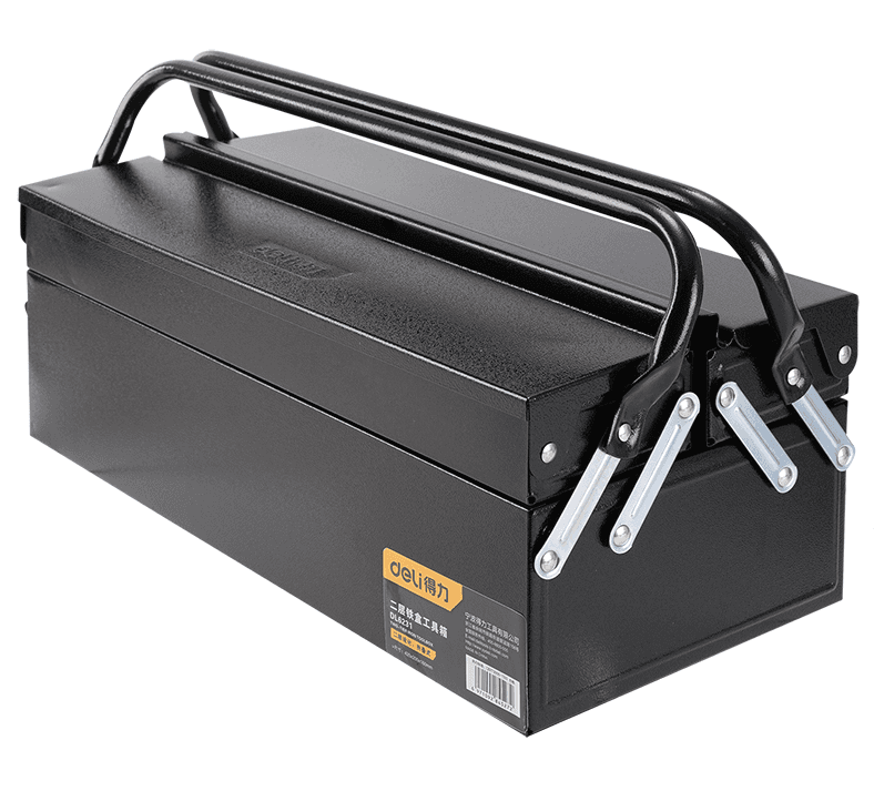 DELI Kutija za alat DL6231, Metalna, 450 mm, Crna