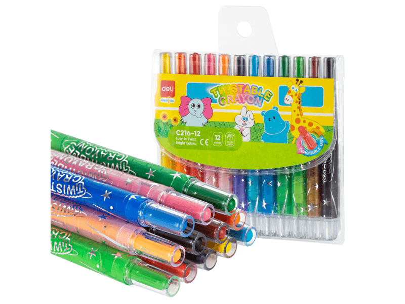 DELI Voštene boje Twist  EC216-12, f10 mm, 12 komada