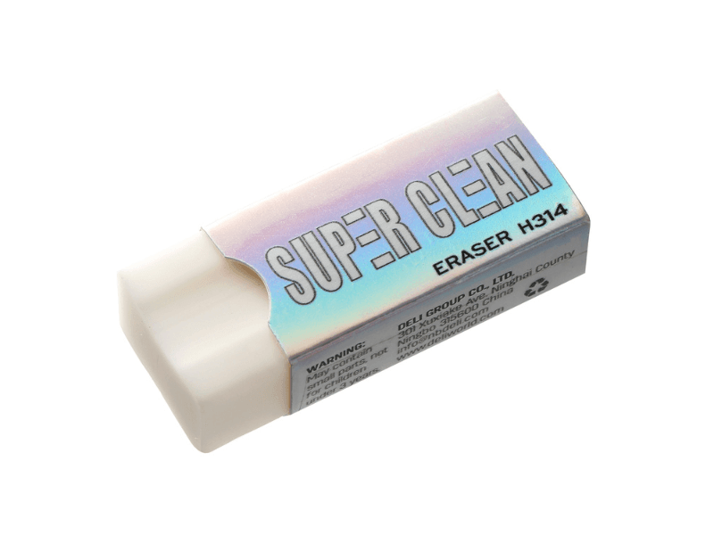 DELI Gumica za brisanje Super clean EH314, Bela