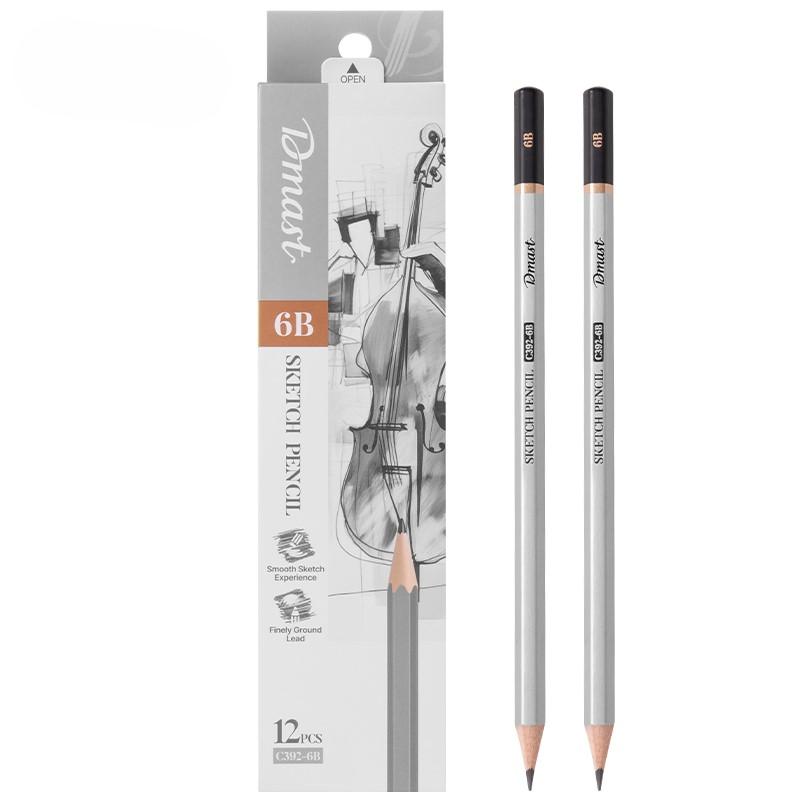Dmast Set grafitnih olovaka za skiciranje 6B EC392-6B, 12 komada