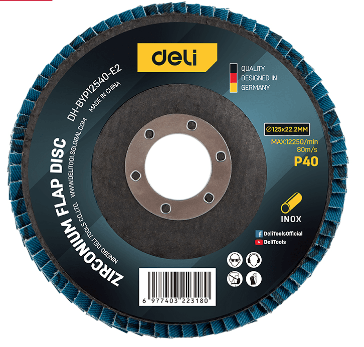 DELI ALATI Lamelarni brusni disk za inox/metal EDH-BYP12540-E2, 125 mm g40