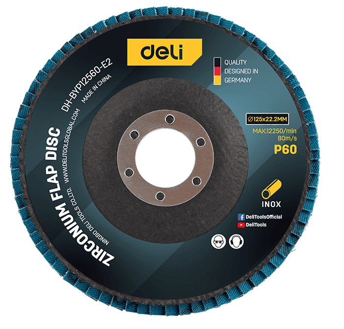 DELI ALATI Lamelarni brusni disk za inox/metal EDH-BYP12560-E2, 125 mm g60