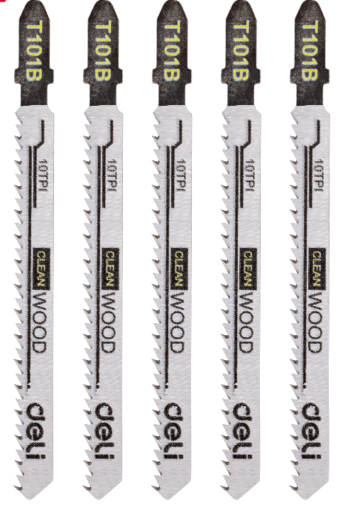 DELI ALATI Set ubodnih testera za drvo EDH-QJT010-E3, 74mm, 10 zuba, 5 komada