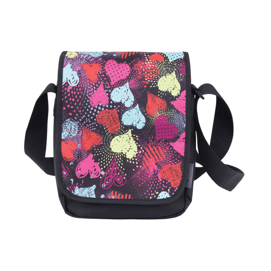 PULSE Torbica Black hearts, Crno - roze