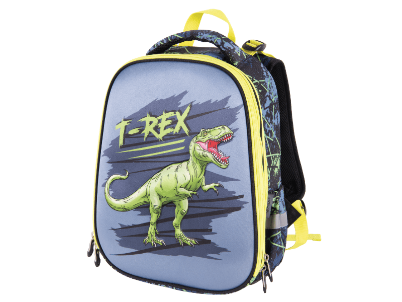 PULSE Školski ranac za dečake ANATOMIC CUBE T REX zeleni