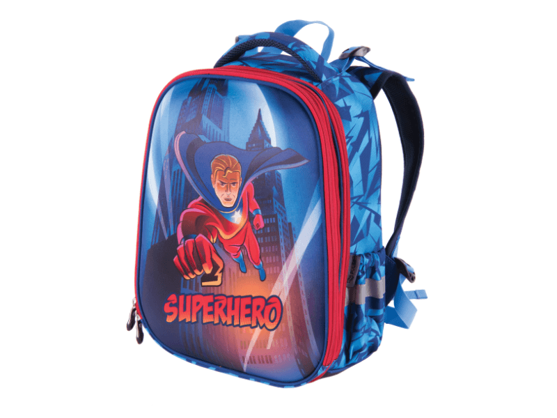 PULSE Školski ranac za dečake ANATOMIC PULSE CUBE SUPERHERO plavi