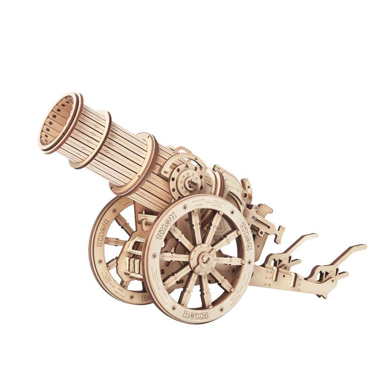 Selected image for ROBOTIME 3D puzle Medieval wheeled cannon braon