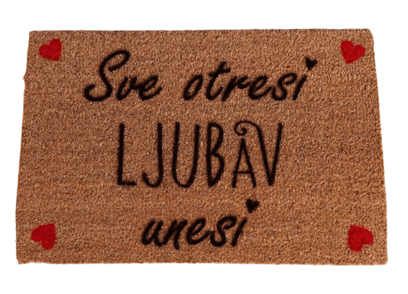 Otirač Sve otresi ljubav unesi, 40x60cm