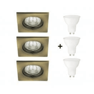 Rabalux Spot svetla LIGHT GU10 3 SQUARE, 3 komada