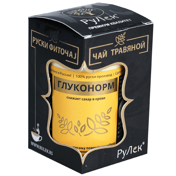 RULEK Glukonorm čaj - 100% biljni ruski preparat za regulaciju nivoa šećera