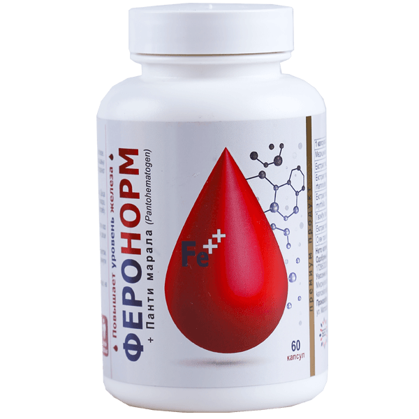 RULEK Feronorm kapsule za poboljšanje krvne slike kod dece i odraslih 60 kapsula