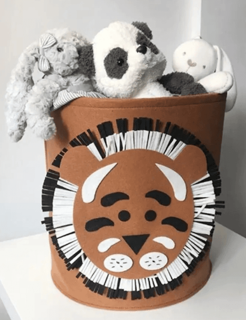 SEEMLY TOYS Korpa za odlaganje igračaka ili veša Tigar braon